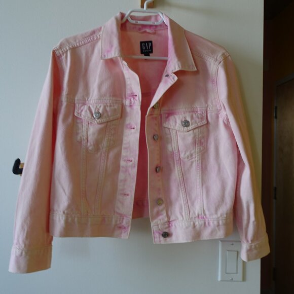 Gap pink denim jean jacket S Small SM - Picture 5 of 14